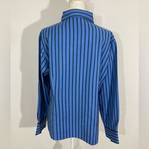 Pendleton Shirt Women’s 18W Blue Stripe Button Up Long Sleeve Casual Vintage - Picture 3 of 11